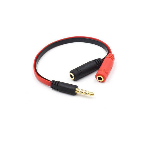 Headset Adapter 3.5mm 4-pin Stereo Splitter Audio ...
