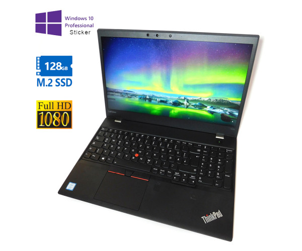 Lenovo (B) ThinkPad T570 i5-6300U/15.6"FHD/4GB DDR4/128GB M.2 SSD/No ODD/10P Grade B Refurbished Lap