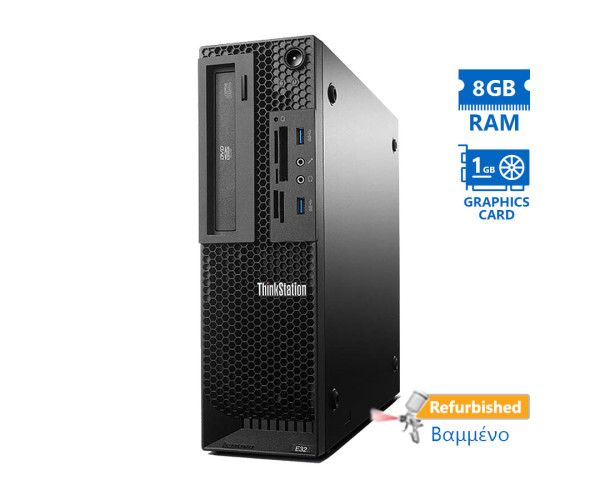 Lenovo ThinkStation E32 SFF Xeon E3-1240v3(4-Cores)/8GB DDR3/500GB/Nvidia 1GB/DVD/8H Grade A+ Workst