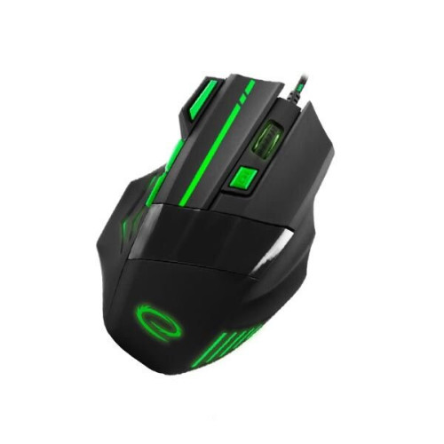 Wolf Gaming mouse ενσύρματο μαύρο/πράσινο 7 Keys 2400dpi EGM201