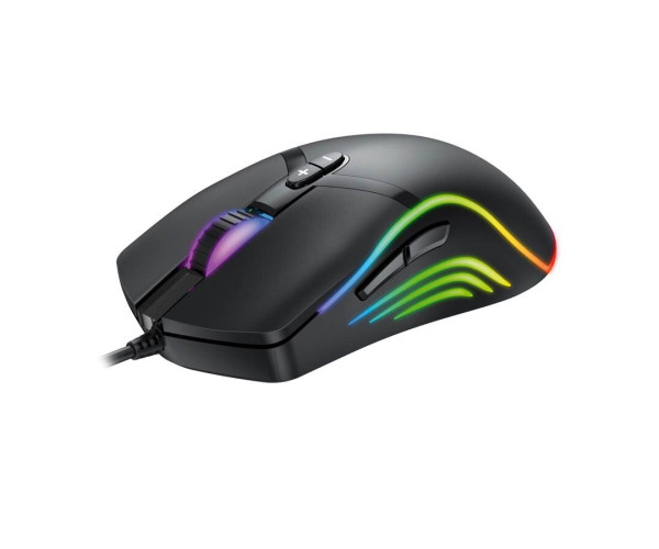 Varr RGB Gaming mouse1000/1600/3200/6400Dpi Μαύρο VGMB03