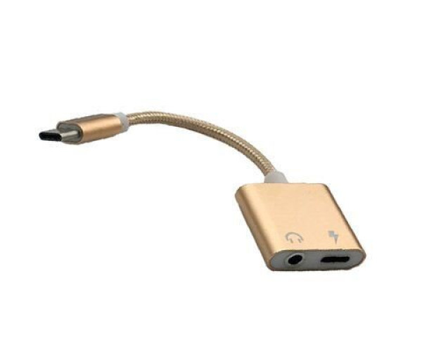 Αντάπτορας USB Type-C σε θύρα ακουστικών 3.5mm και φόρτισης