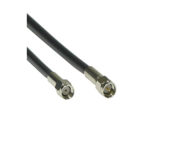 ANTENNA CABLE MALE REVERSED - SMA to MALE SMA - LMR200 2M BK