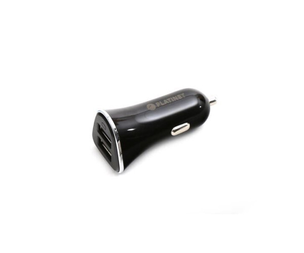 Universal 2 USB Port Car Charger  5V 3.4A με micro USB Cable 1m