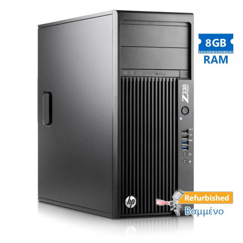 HP Z230 Tower E3-1245v3/8GB DDR3/1TB/DVD/8P Grade A+ Workstation Refurbished PC