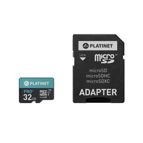 PLATINET microSDHC  SECURE DIGITAL + ADAPTER SD 32...