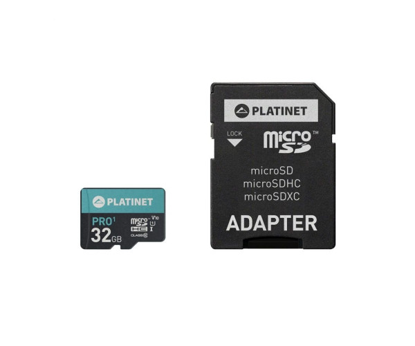 PLATINET microSDHC  SECURE DIGITAL + ADAPTER SD 32GB class10 U1 70MB/s