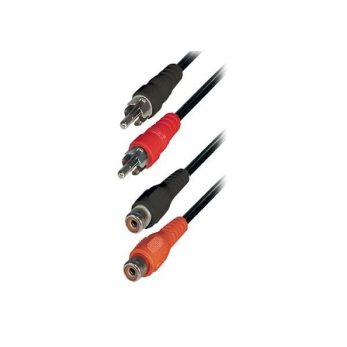 1.5m M/F  2RCA Plug To 2RCA Jack Nickel Well CABLE...