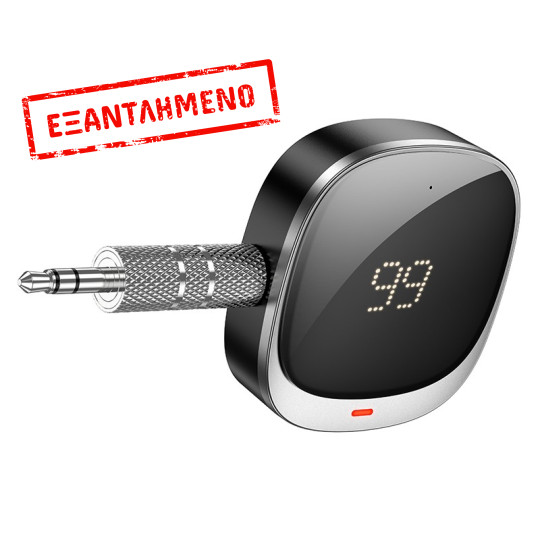 Bluetooth FM Transmitter Hoco E80 Travel USB-C AUX 3.5mm v5.3 250mAh 12h Play Tme με Ενσωματωμένο Μικρόφωνο και LED Ένδειξη