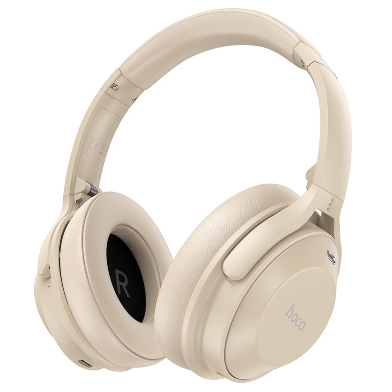 Wireless Ακουστικά Stereo Hoco W37 Sound V5.3 500mAh AUX Active Noise Cancellation Χρυσαφί