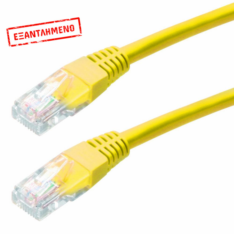 Καλώδιο Δικτύου Jasper CAT5E UTP CCA  5m Κίτρινο Patch Cord