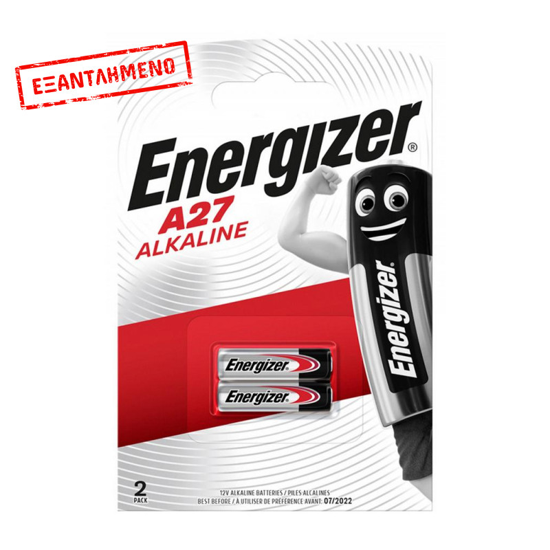 Μπαταρία Αλκαλική Energizer A27/27A/CA22/EL812/EL812/G27A/GP27A/L828/MN27 12V Τεμ. 2