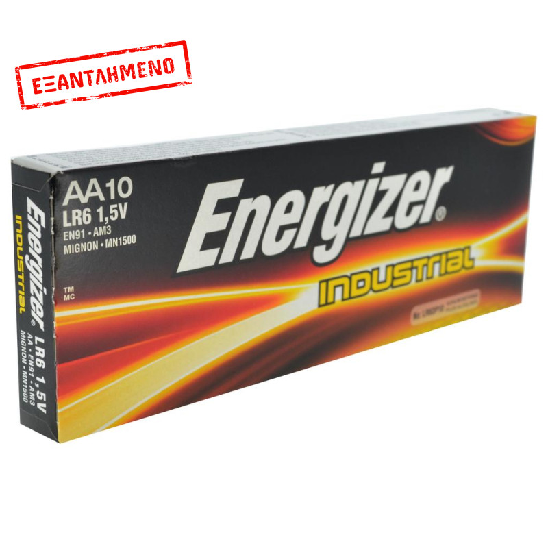 Μπαταρία Αλκαλική Energizer Industrial LR6 size AA 1.5V Τεμ. 10