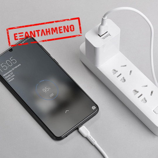 Καλώδιο σύνδεσης Hoco X33 Surge USB σε USB-C Fast Charging 5A Λευκό 1m