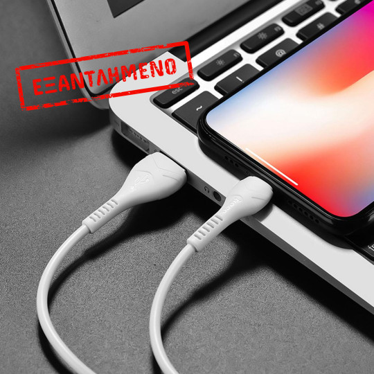 Καλώδιο σύνδεσης Hoco X37 Cool Power USB σε Lightning Fast Charging 2.4A Λευκό 1m