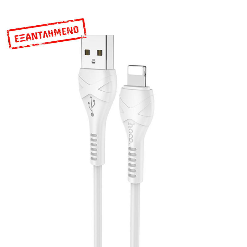 Καλώδιο σύνδεσης Hoco X37 Cool Power USB σε Lightning Fast Charging 2.4A Λευκό 1m