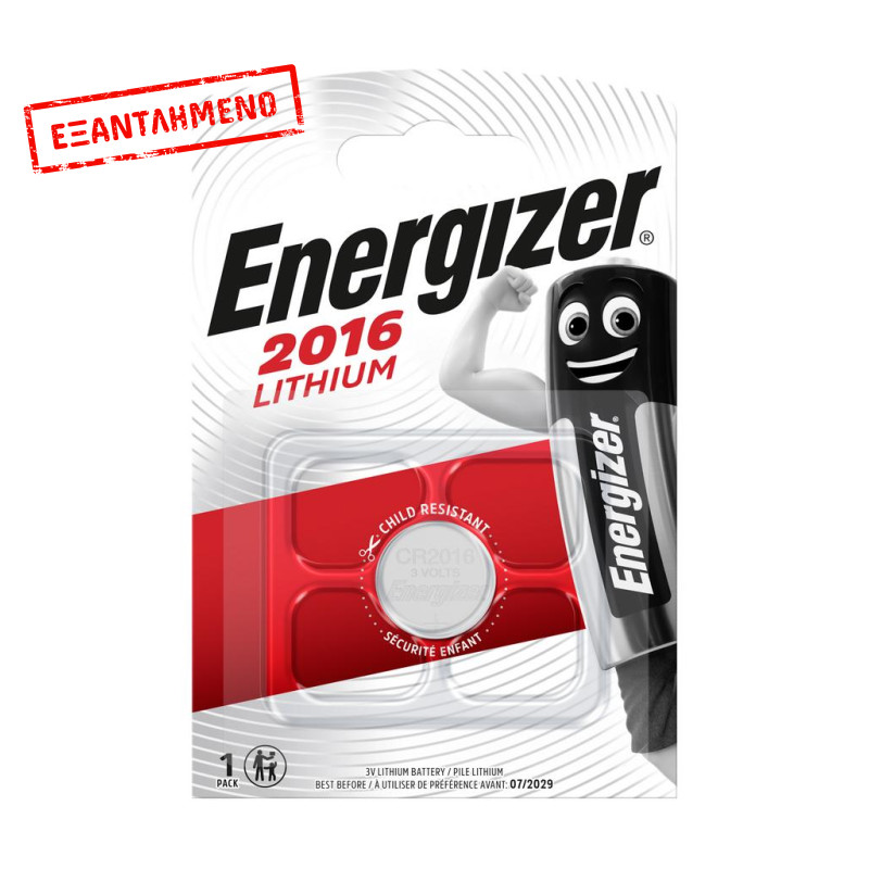 Buttoncell Lithium Energizer CR2016 3V Τεμ. 1