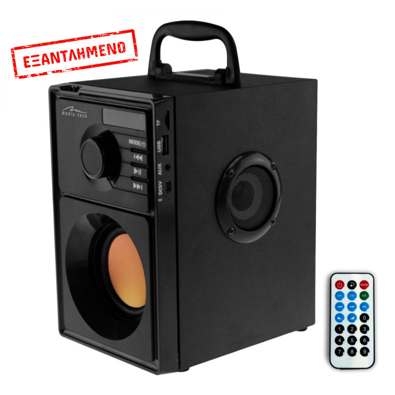 Φορητό Ηχείο Media-Tech Boombox MT3145_V2 600W, με Τηλεχειριστήριο & Ενσωματωμένο Woofer Μαύρο