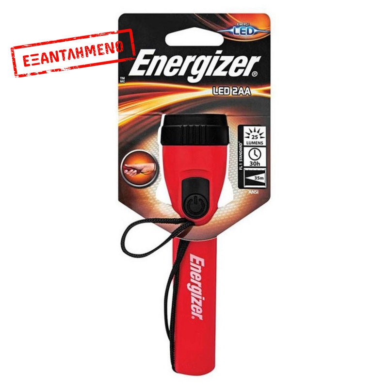 Φακός Energizer LED 25 Lumens Lightweight, Εύρος 35 μέτρα Κόκκινο