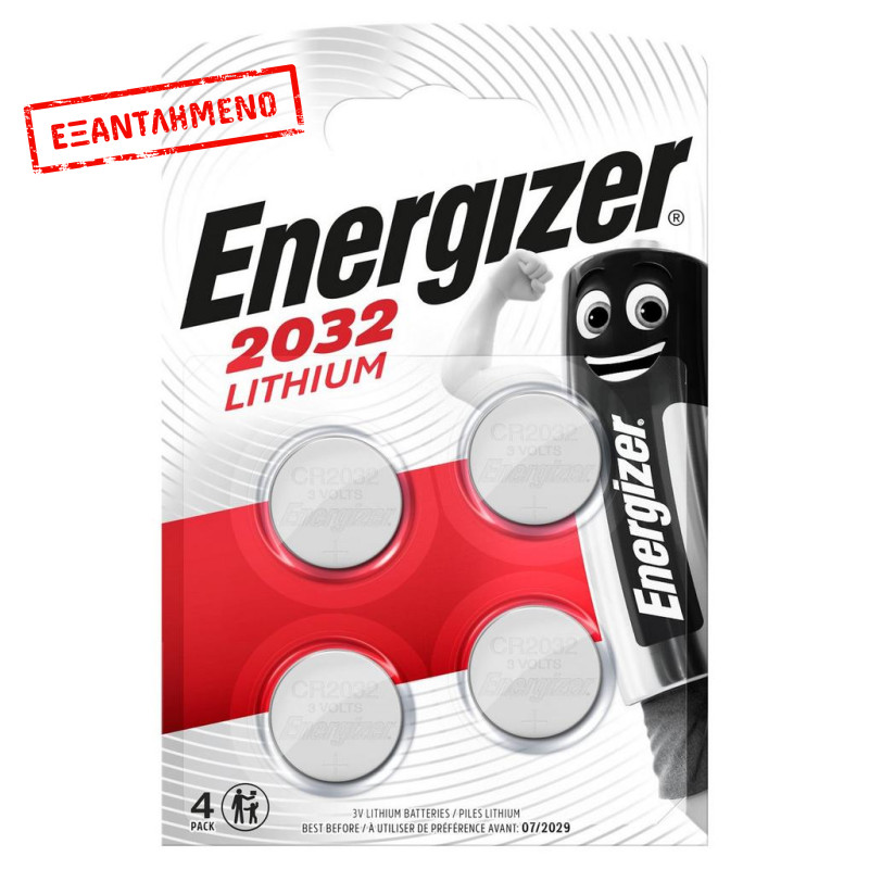 Buttoncell Lithium Energizer CR2032 3V Τεμ. 4