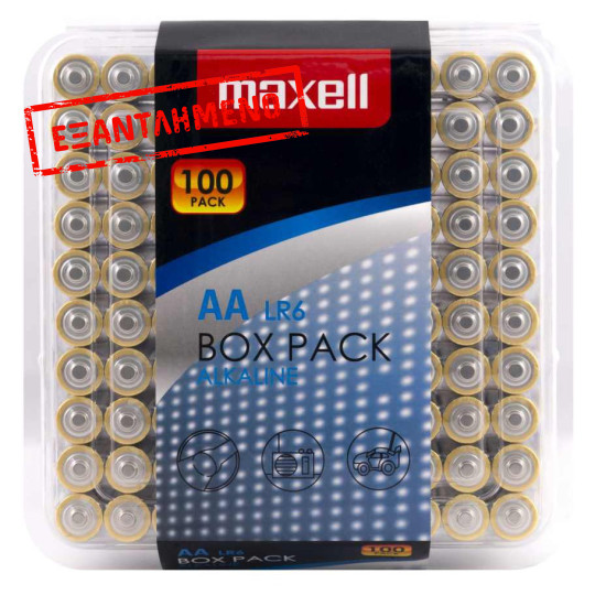 Μπαταρία Αλκαλική Maxell LR6 size AA 1.5 V Τεμ. 100