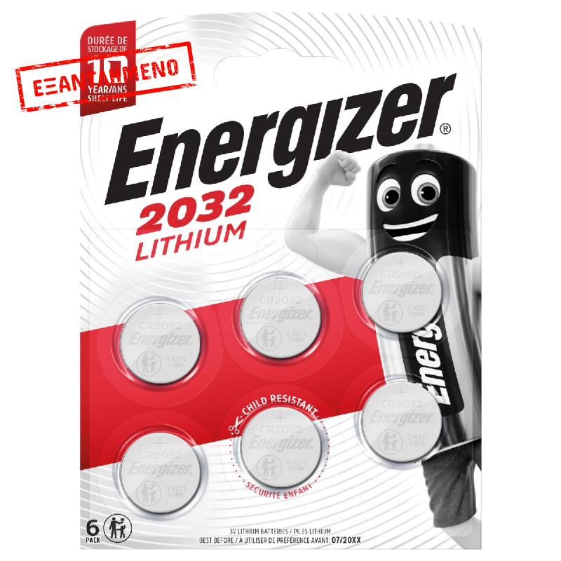 Buttoncell Lithium Energizer CR2032 Lithium 3V Τεμ. 6 5856