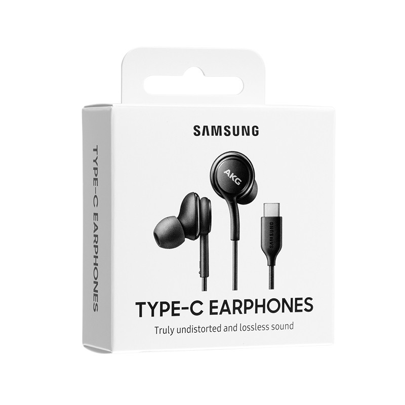 Hands Free Stereo Samsung Earphones EO-IC100BB USB-C Μαύρο με Μικρόφωνο και Πλήκτρο Λειτουργίας 1,2μ