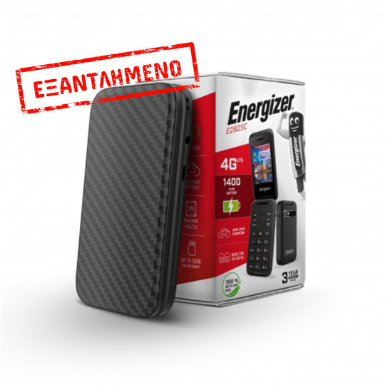 Energizer Energy E282SC 512MB/4GB Dual Sim 4G 2.8" KaiOS 1400 mAh, Bluetooth, Camera, Μαύρο με 3 Χρόνια Εγγύηση