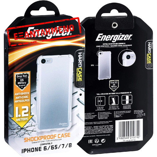 Θήκη Shockproof Hardcase Ultra Thin με Πιστοποίηση Drop Test 1,2m Energizer για Apple iPhone 7 / 8 / SE (2020) Διάφανη