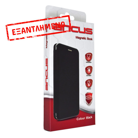 Θήκη Book Ancus Magnetic Curve για Xiaomi Redmi Note 10 Pro Note 10 Pro 5G Note 10T 5G TPU Μαύρο