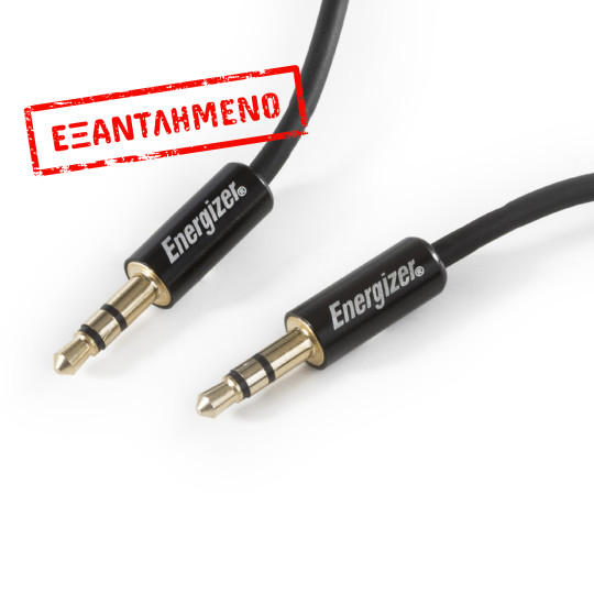 Καλώδιο σύνδεσης Ήχου Energizer C130JIBK 3.5mm Αρσενικό σε 3.5mm Αρσενικό 1.5m Μαύρο