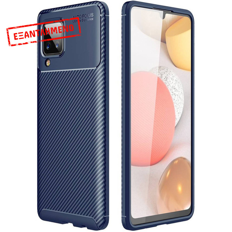 Θήκη Ancus AutoFocus Carbon Fiber για Samsung A12 A125F M12 M127F Μπλέ