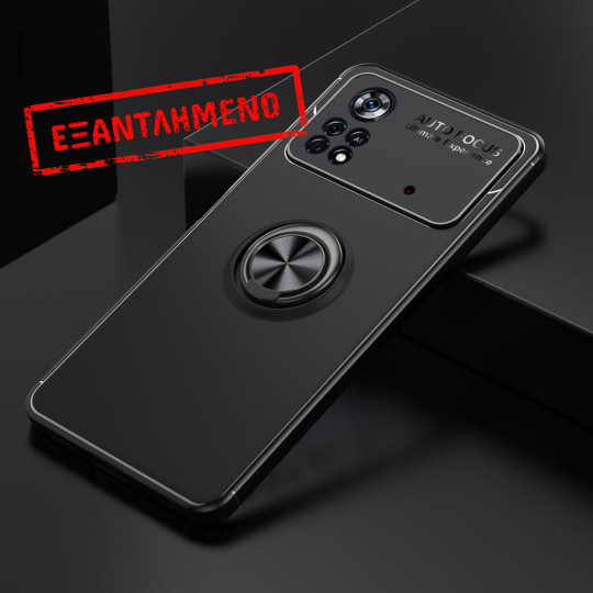 Θήκη Ancus Autofocus Shock Proof με Ring Holder για Xiaomi Poco X4 Pro 5G  Μαύρη