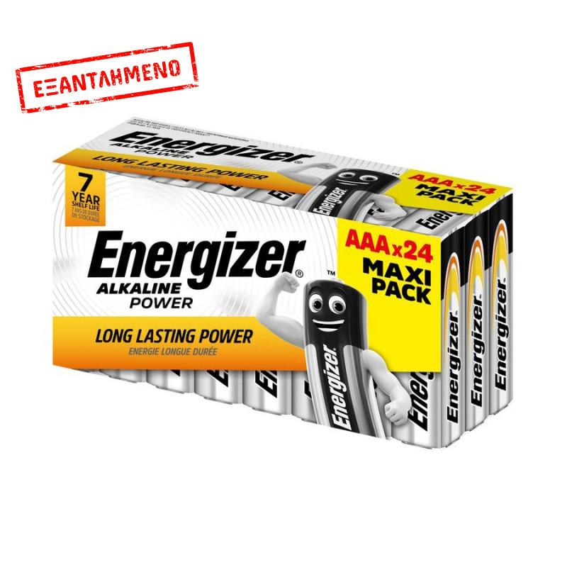 Μπαταρία Αλκαλική Energizer Alkaline Power LR03 size AAA 1.5V Τεμ. 24