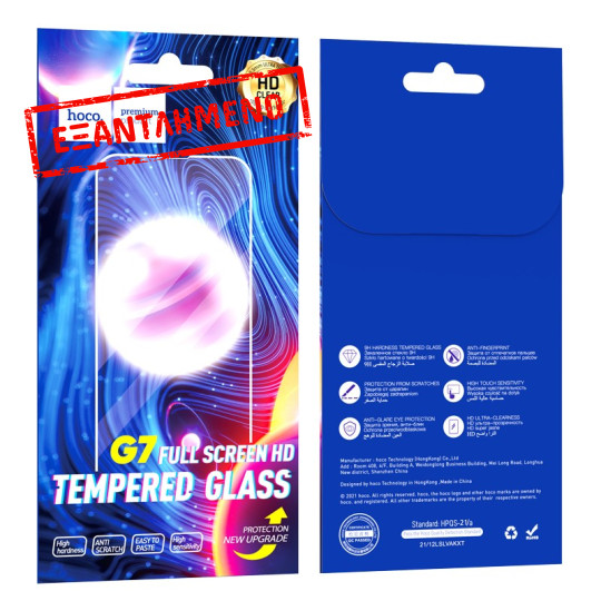 Tempered Glass Hoco G7  Full Screen HD για Apple iPhone 13 Pro Max/ iPhone 14 Plus Μαύρο