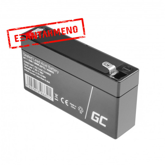 Μπαταρία Green Cell AGM52 VRLA (6V 1.2Ah) Terminal Faston 187 (F1)  Μaintenance Free για Συστήματα Συναγερμών και Ταμειακές Μηχανές