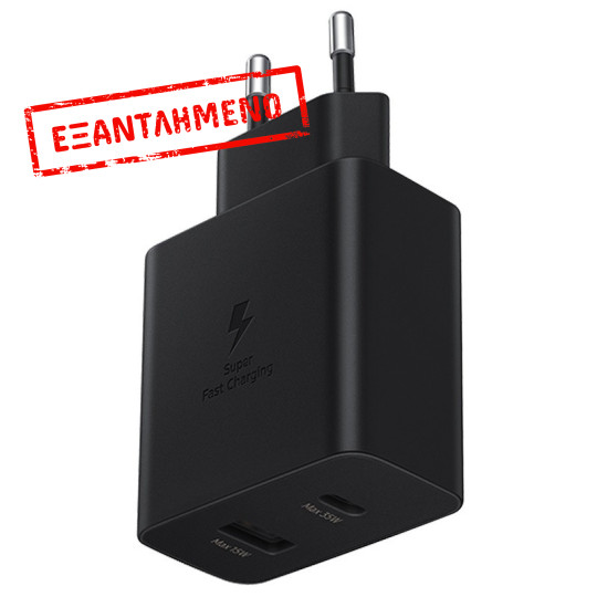 Φορτιστής Ταξιδίου Samsung EP-TA220NBEGEU με Θύρα USB-A και USB-C 35W Μαύρο