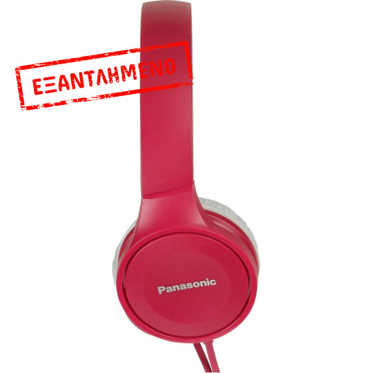 Ακουστικά Stereo Panasonic RP-HF100ME-P 3.5mm με Μικρόφωνο, δυνατότητα Αναδίπλωσης και Μηχανισμό Περιστροφής Ροζ