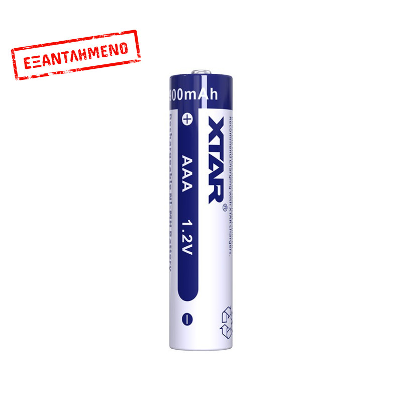 Μπαταρία Επαναφορτιζόμενη Xtar 900mAh Ni-MH 1.2V AAA Τεμ. 1