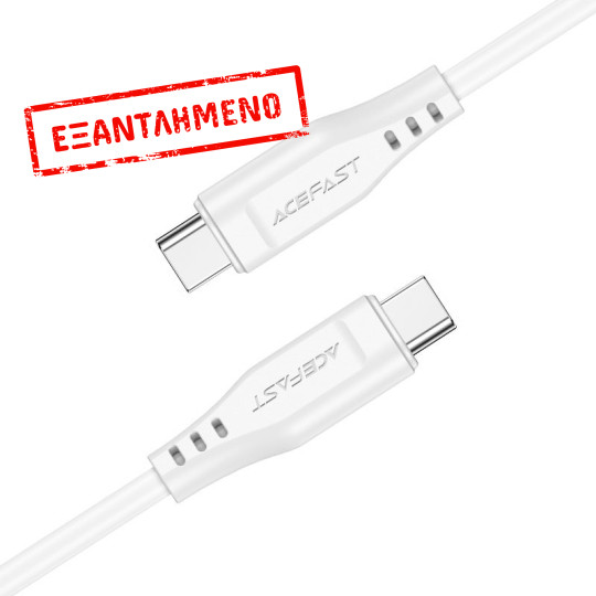 Καλώδιο σύνδεσης Acefast C3-03 USB-C σε USB-C Braided 3A 60W 1.2m Λευκό