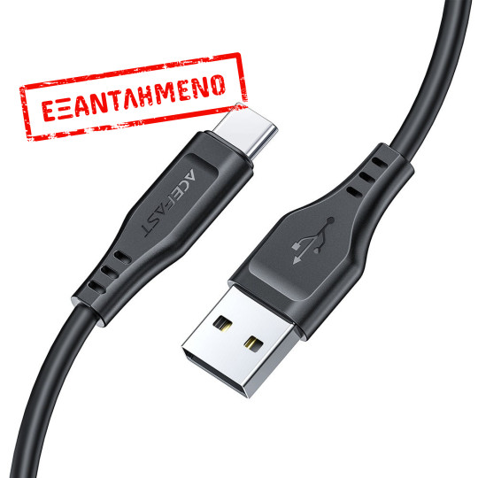 Καλώδιο σύνδεσης Acefast C3-04 USB-A σε USB-C Braided 3A 1.2m Μαύρο