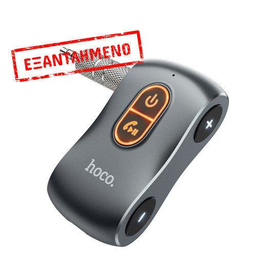 Bluetooth Transmitter Hoco E73 Tour BT v5.0,έξοδος AUX 3,5mm TF Card με Ενσωματωμένο Μικρόφωνο Γκρι