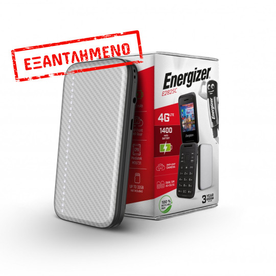 Energizer Energy E282SC 512MB/4GB Dual Sim 4G 2.8" KaiOS 1400 mAh, Bluetooth, Camera, Ασημί