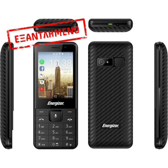 Energizer Energy E280S 512MB/4GB Dual Sim 4G 2.8" KaiOS 3000mAh Bluetooth Camera Μαύρο 3 Χρόνια Εγγύηση