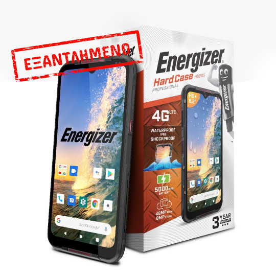 Energizer Hard Case H620SEU 4G/64GB 6.2" Android 10 5000mAh Bluetooth Camera IP69 NFC Μαύρο 3 Χρόνια Εγγύηση