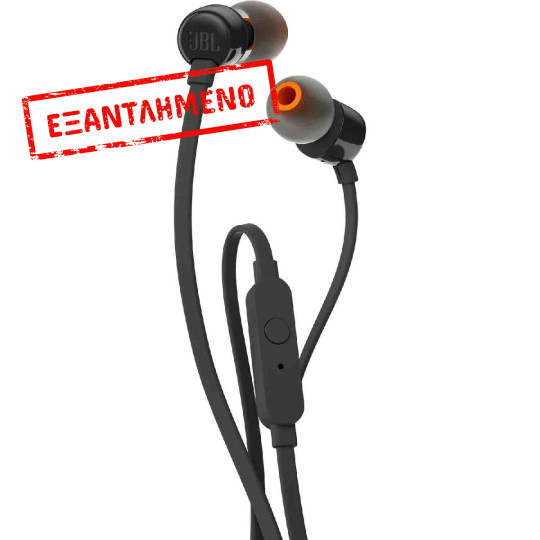 Hands Free JBL Tune 160 In-ear 3.5mm 9mm Dynamic Driver Pure Bass Sound με Μικρόφωνο JBLT160BLK Μαύρο