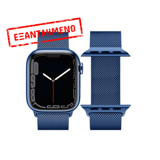 Watchband Hoco WA03 Simple Beauty 42/44/45/49mm για Apple Watch series 1/2/3/4/5/6/7/8/SE/Ultra Stainless Steel Μπλε