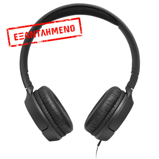 Ακουστικά Stereo On-ear JBL Tune 500 3.5mm Pure Bass Sound με Μικρόφωνο JBLT500BLK Μαύρο