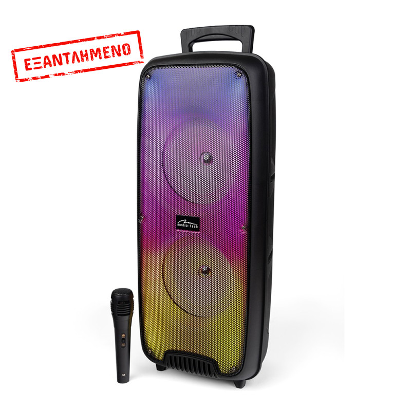 Φορητό Ηχείο Bluetooth Media-Tech Karaoke Flamezilla MT3178 20W RMS 1000W PMPO AUX-IN 3,5mm BT 5.0 USB Micro-SD με Ραδιόφωνο, LED και Μικρόφωνο