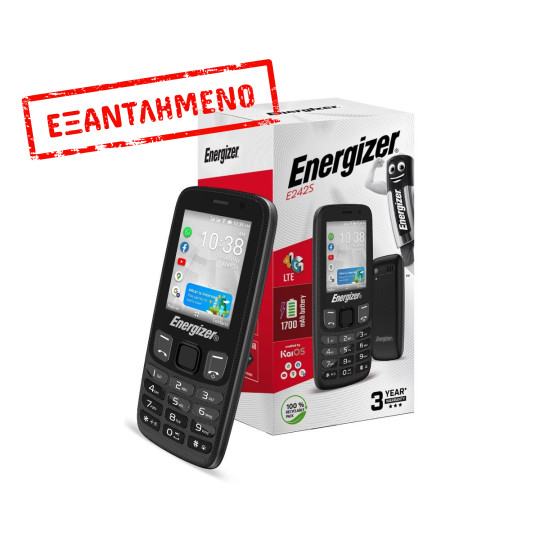 Energizer E242S 512MB/4GB Dual Sim 4G 2.4" KaiOS 1700mAh με Bluetooth 4.0 Μαύρο